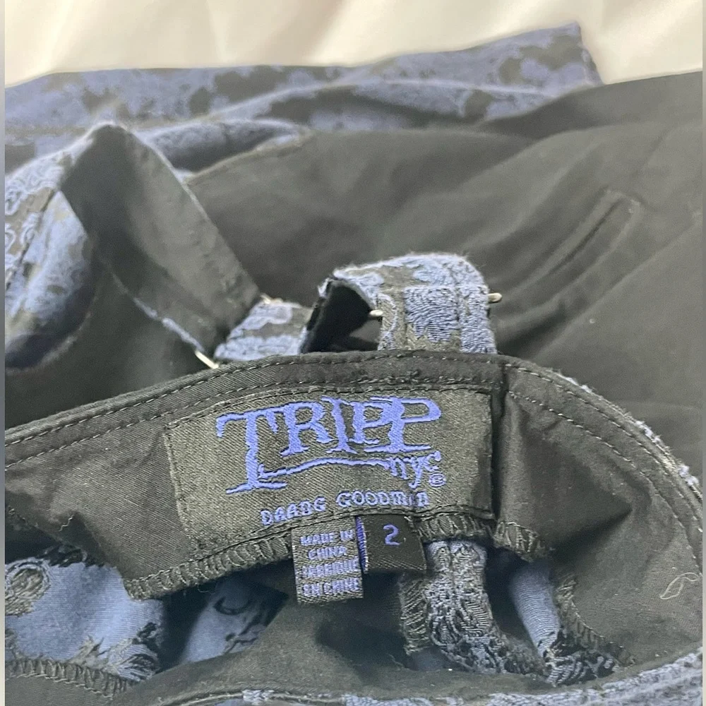 Vintage tripp 2x Victorian corset in blue and black vintage torrid plus size - Picture 3 of 10